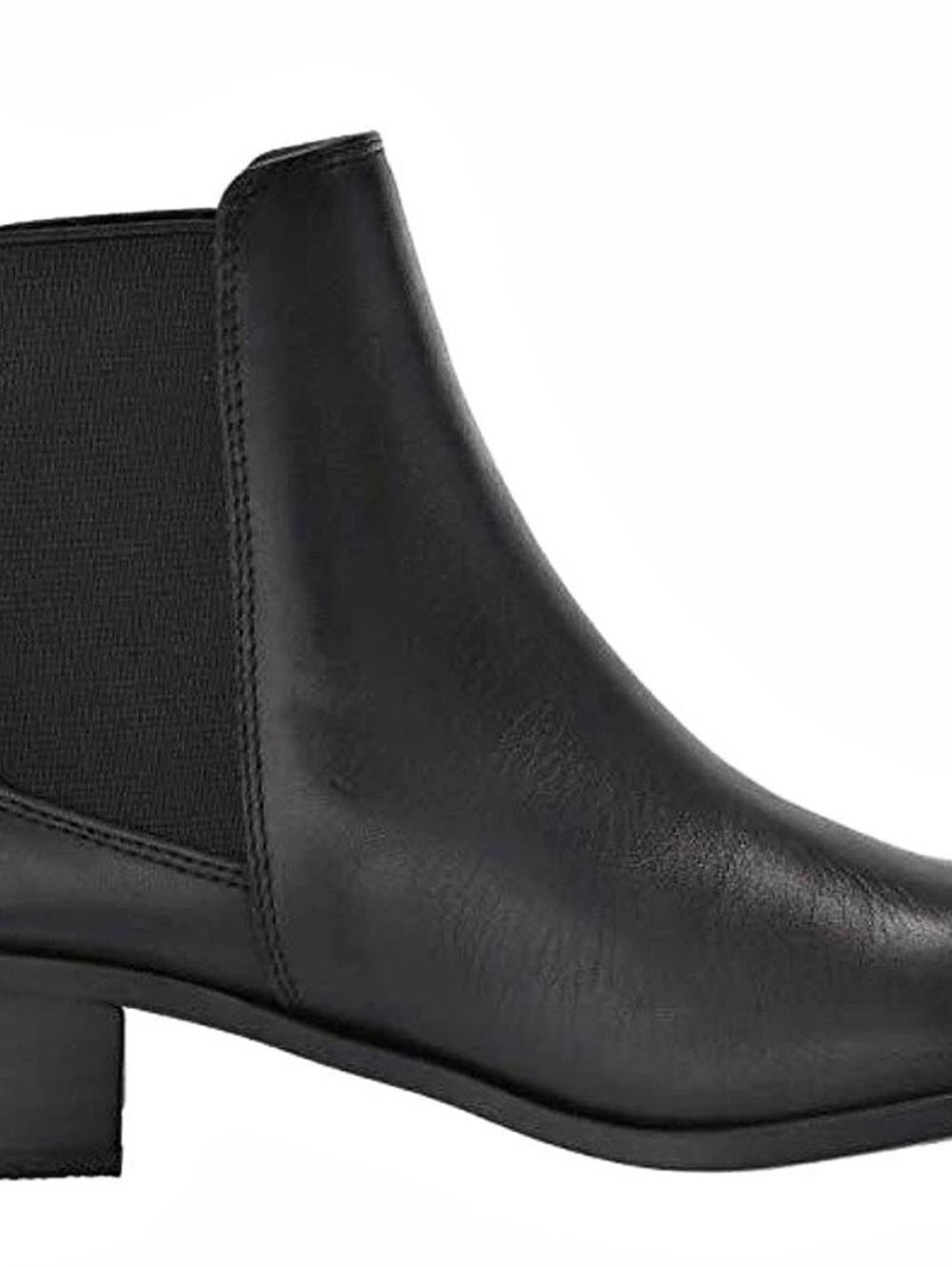 STEVE MADDEN - Dover Black Leather Chelsea Ankle Boots